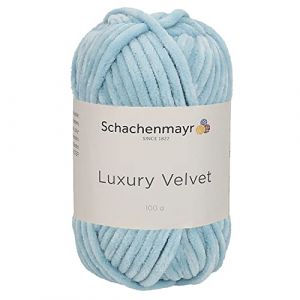 Image de Schachenmayr Luxury Velvet, 100G Baby Blue Fils À Tricoter