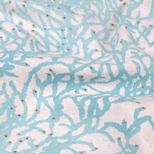 Tissu toile imprimé coraux vendu au mètre(...) - Bleu (2004)