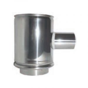 MBM Chemin&eacute;e isol&eacute; INOX dn 130/180 raccord en T 90 &deg; r&eacute;duit 80