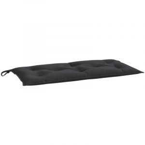 VidaXL Coussin de banc de jardin noir 110x50x7 cm tissu oxford