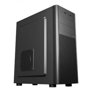 Caja UNYKAch ATX UK8026 Negra/Midi Tower/USB-C/Audio HD/Soporte 5 Discos/ATX-MATX-ITX