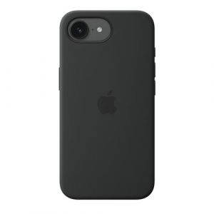 Apple en silicone avec MagSafe Noir pour iPhone 17e