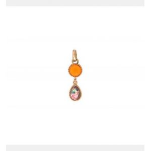 Image de Satellite Pendentif amovible mystérieux cabochons bicolores I orange Multicolore