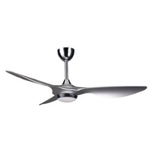 Kl Fan Ventilateur de plafond DC 132cm pales avec l i&egrave;re et wifi Gris