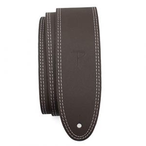 Perri's Leathers Ltd. - Sangle de guitare - Cuir - Doublement Cousue - Marron - Ajustable - Pour Guitares Acoustiques/Basses/Electriques - Fabriqué au Canada (BDS-174)