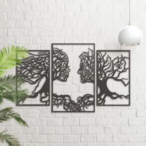 Décoration Murale en Métal Silhouette d'automne, Déco Maison Intérieur - 60 x 100cm - DEKORY