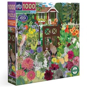 Eeboo Puzzle 1000 Pièces Jardin Scandinave - Puzzle Adulte 1000 Pièces en Carton - Dimensions 58.5 cm x 58.5 cm