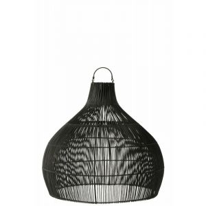 Abat Jour Poire en Rotin "Lyna" 80cm Noir Prix