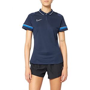 Nike Dri-FIT Academy Polo, Ossidiana/Bianco/Royal Blu/Bianco, Small Femme