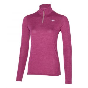 Mizuno Impulse Core Half-Zip Top De Course Femmes - Pink, Taille XS