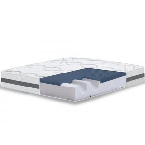 The White Stone Matelas Double King Size 200x210 Memory Foam orthopédique | Hauteur 27 cm | Made in Italy