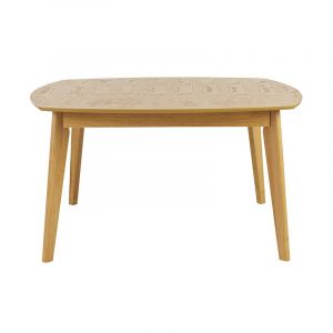 Miliboo Table à manger carrée bois clair chêne l140 cm leena