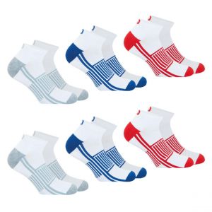Wilson Lot de 6 paires de chaussettes basses homme Sport blanc