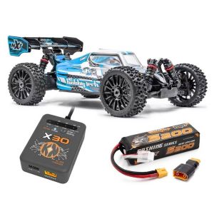 Hobby Tech PACK SPIRIT NXT EVO RR BRUSHLESS RTR BLEU + ACCU ET CHARGEUR