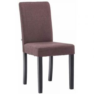 CLP Chaise Ina revêtement tissu, Marron-Noir