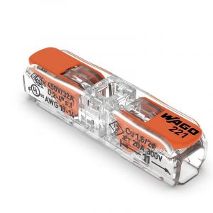 Wago Pack de 60 Bornes &agrave; levier 221-2411 - 2 x 4 mm&sup2;