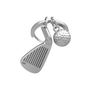 METALMORPHOSE - Porte-clés Métal 3D - Club et balle de golf - Cadeau Jeux Olympiques Pour Golfeur - MTM929-01
