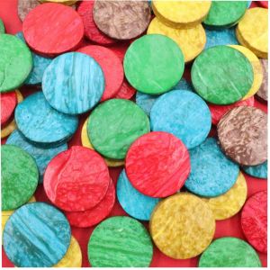 Eduplay Ronds colorés en coque de noix de coco, 25 mm 250 g