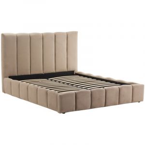 Lit coffre en 160 x 200 cm taupe
