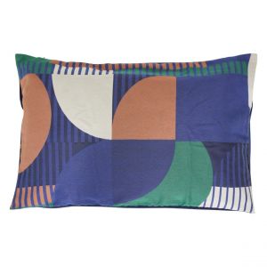 Coussin Flow 58x38cm - bleu indigo