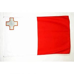 AZ FLAG - Drapeau Malte - 150x90 cm - Drapeau Maltais 100% Polyester Avec Oeillets Métalliques Intégrés - Pavillon 110 g