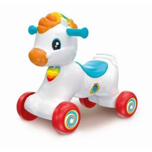 Clementoni Cheval A Bascule Et A Roues -Crinere Avec Boutons D'intercations - Des 1 An