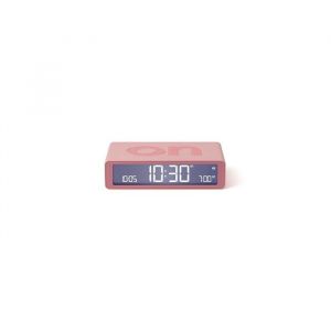 Lexon Flip Classic réveil Matin Lumineux, réversible avec Faces on Off et Fonction SNOOZE, à écran LCD et Lumière tactile, Rechargeable par USB-C - Rose