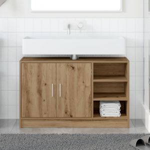 VidaXL Meuble sous lavabo Chêne artisanal 90x29x55 cm Bois d'ingénierie