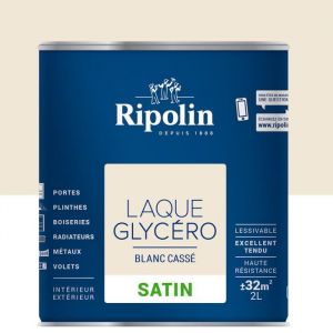 Ripolin Laque glycéro 2L satin | Aspect: Satin - Couleur: Blanc cassé