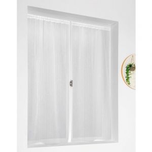 LINDER Paire de vitrages Scala Blanc azuré en 60x140cm