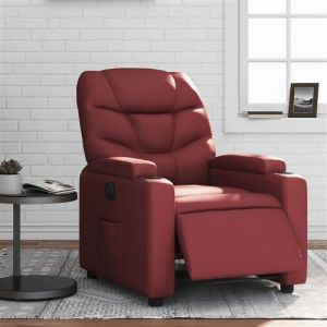 VidaXL Fauteuil inclinable électrique Rouge bordeaux Similicuir