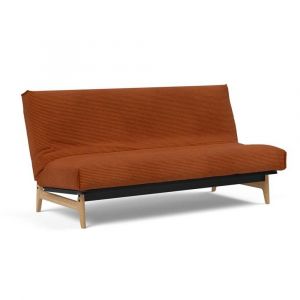 Canapé convertible lit ASLAK 140 Nordic Cover Soft Spring tissu Corduroy Orange