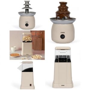 Livoo Pack Machine à pop-corn1200W - Fontaine à chocolat 70W