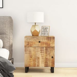 VidaXL Table de chevet 50x33x60 cm Bois de manguier et d'ingénierie 350656