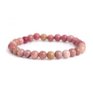 Bracelet - Lithothérapie - Rhodochrosite naturelle - 6mm - Amour et compassion - 18cm