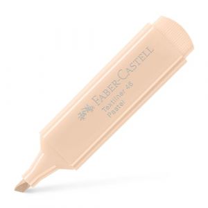 Faber-Castell Marqueur Textliner 1546 - Vanille Douce Pastel, Pointe Biseautée Durable, 3 Largeurs (1, 2 et 5 mm), 100 % Recyclé, Idéal pour Papiers Conventionnels