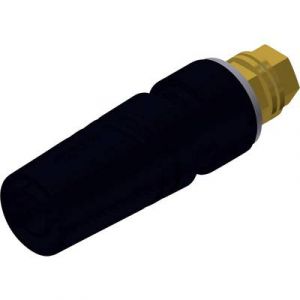 SKS Hirschmann Douille banane de sécurité Ø 4 mm SAB 2600 G M4 Au 972357700 noir 1 pc(s)