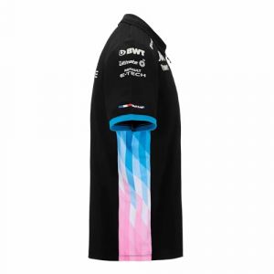 Kappa Polo Adrem BWT Alpine F1 Team 2024 pour Homme - Noir bleu rose