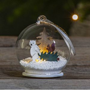 Image de Eglo Lampe LED Forest Friends, ours blanc avec arbre