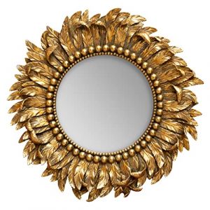 Chehoma - Miroir doré inspiré des Plumes - Une déclaration Glamour pour Votre Espace