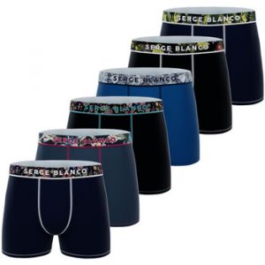 Serge blanco Boxers Lot de 6 boxers homme ceinture sublimation - Couleur EU XXL,EU M,EU L,EU XL - Taille Noir