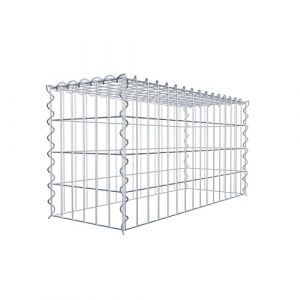 Gabion sur toile type 3 80 cm x 40 cm x 30 cm (L x H x P), maille 5 cm x 10 cm, spirale