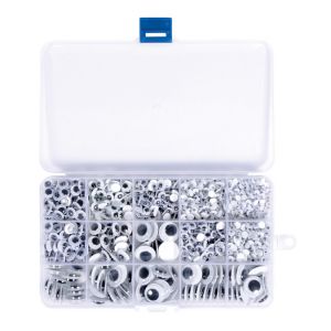 Rayher Yeux avec pupille mobile Bo&icirc;te de 1500 pcs