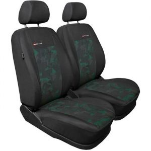 Mossa 2UNE-GR Noir Vert - Housses de sieges universelles compatibles avec RENAULT TWINGO 1 2 3 I II III PU2665