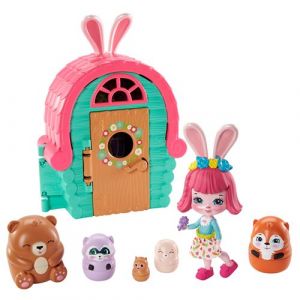 Mattel Poupée Enchantimals Maison et animaux Surprises Lapin