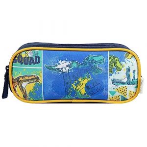 Bagtrotter Trousse Scolaire 2 Compartiments Phileas Bleue Dinosaure