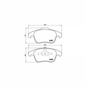 Brembo 4 plaquettes de frein P61086