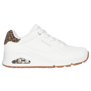 Skechers Basket femme Uno - Jungle Nite Blanc Guépard