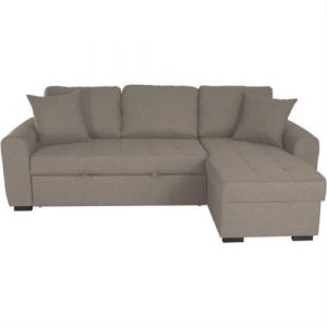 Canap&eacute; d angle con ible r&eacute;versible 4 places Tissu Contemporain L 244 P 151 H 90