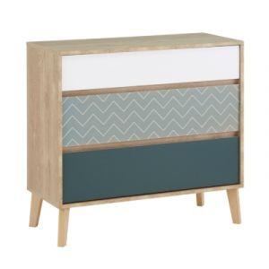 Calicosy Commode éco - conçue Galaxy 3 tiroirs - Fabriquée en France